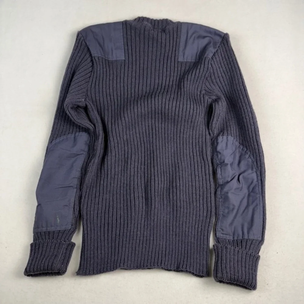 LL Bean Commando 100% Wool Sweater Ribbed Knit Men's Size‎ Med Long